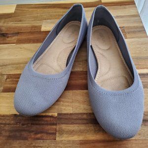 Old Navy Knit Almond-Toe Ballet Flats For Women- Baby Blue